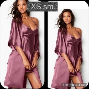 VS VERY SEXY KIMONO SILKY SOFT BORDEAUX SZ XS SM